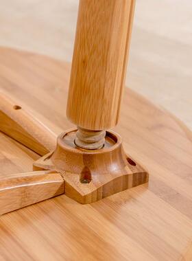 户楠竹餐桌简小型现OVZ代约桌组合圆桌长方形饭桌家用吃饭小椅桌