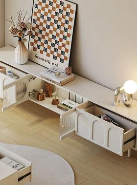 富饶地带柜奶油电视茶组合现代简约风客厅小户型家79531用几收纳