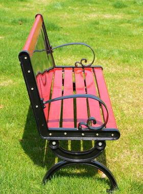 厂家直供户外公园告椅街道学校广椅钢木63470防车腐长条椅站休息排椅