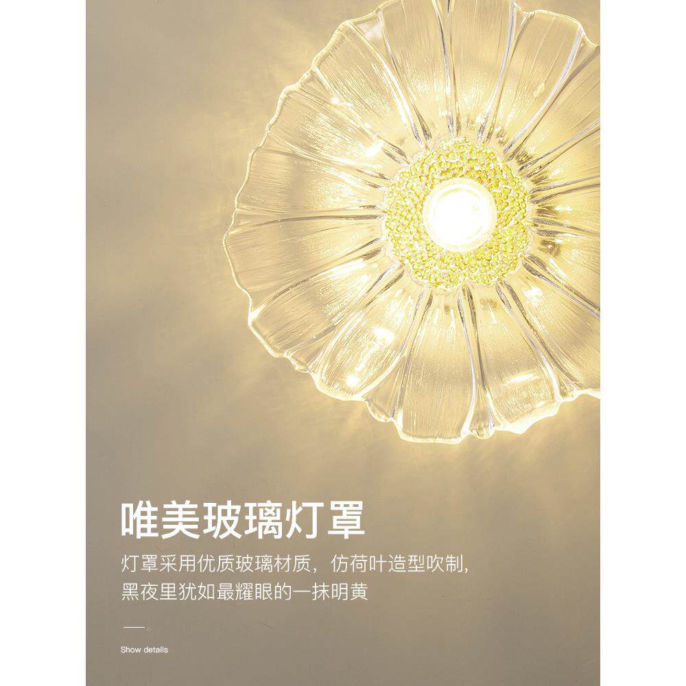过道玄关轻奢网XD730红过走廊灯复灯古荷叶吸顶灯日式道入户关玄