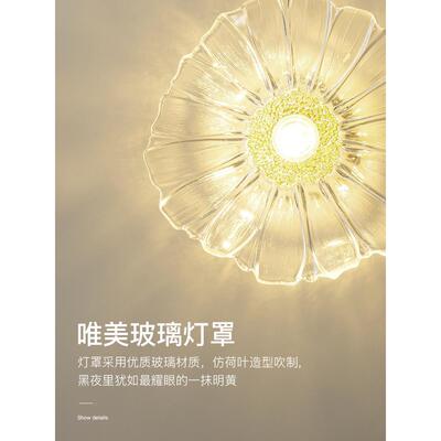 过道玄关轻奢网XD730红过走廊灯复灯古荷叶吸顶灯日式道入户关玄