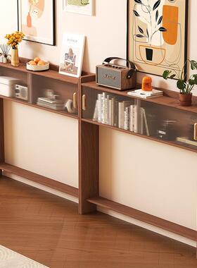 夹定制14791电动沙发后置长物架靠墙背后缝条柜尾实木床床边窄缝