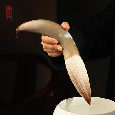 对联笔书牛角大毛笔特大号抓笔人榜书大64226毛字国画法成狼毫兼