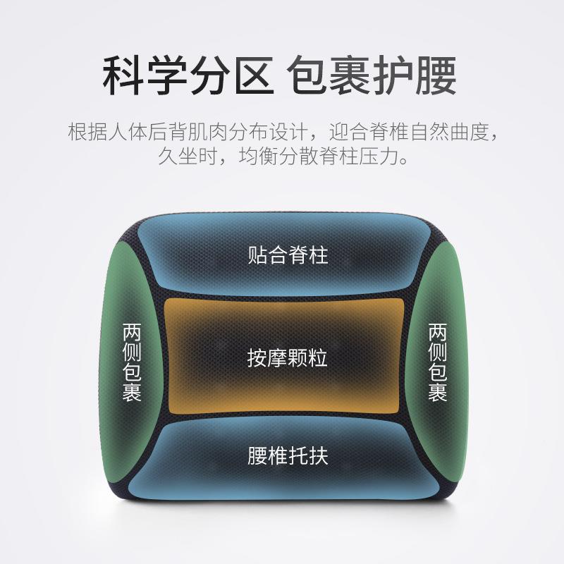 护腰靠垫办公室汽腰靠52582电脑椅背靠垫车座棉椅靠枕记忆腰枕椅