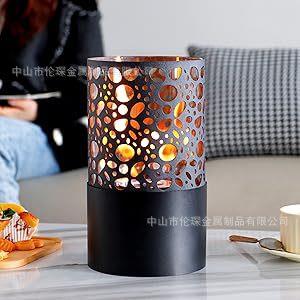 高端便携式桌面酒空精壁炉镂MOK设计室氛围装内饰工火艺品真火燃