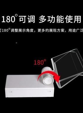 磁性标识磁力底座牌告透明货架广tfgj#$*&插片标价签夹片可旋转夹