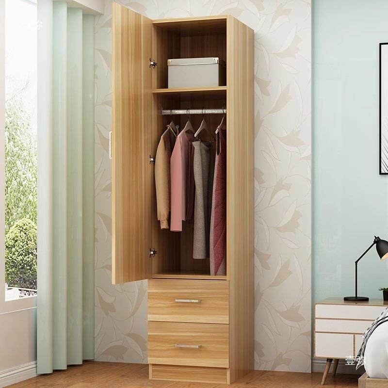 单门柜简MD约现代实木衣柜柜儿童窄衣简易收纳阳台储物衣柜柜