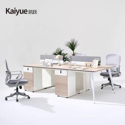 员办公桌椅组合4人位公司写字工楼创职员655126东人广意办公桌子