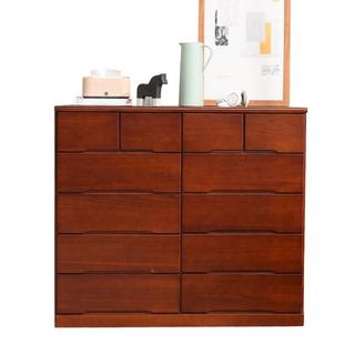 柜斗实木卧抽屉柜靠墙UWV床尾储物柜客厅七斗室斗收纳柜简约现代