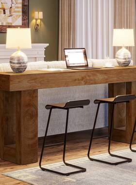 美式复实木玄桌户入门厅条案桌简52546约现代轻奢酒店民关宿摆件