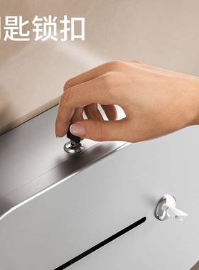 厕所双卷孔心抽大卷纸架壁式免挂打酒店卫生间厕纸80704中盒商用