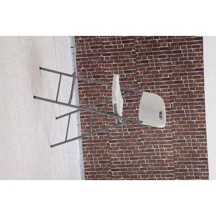 叠5546加高垫塑料椅便携式收坐纳椅子户外活折椅动棕色