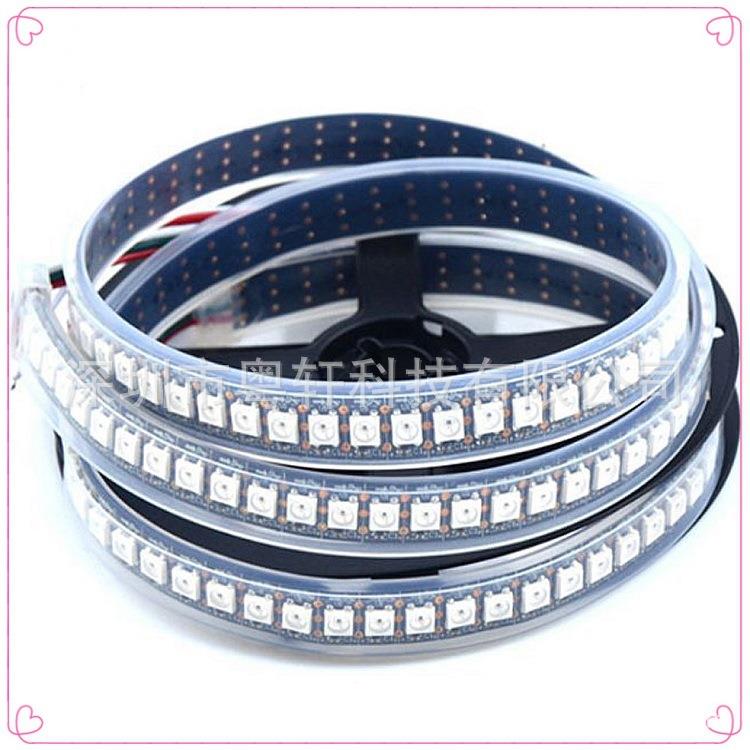 SK6812四程合XFB一全彩LED条灯RGBW/WW幻彩跑马可编5V灯带144珠一