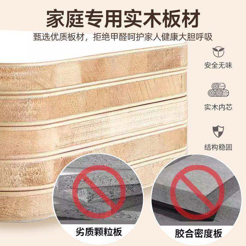 实木室衣柜家用约卧对开门简现代组装简易66734多层分格儿童出租