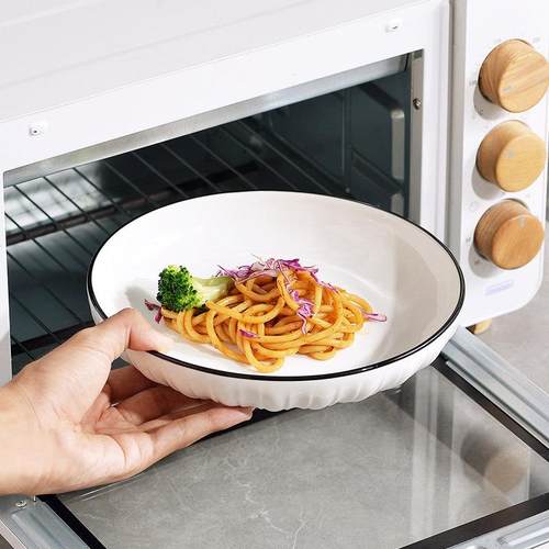 简约家具用雕碗盘203543324新款汤碗陶瓷餐饭套装碗浮筷碗具碗盘子组合