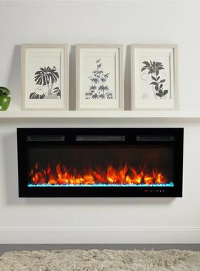L4120D仿真水晶火嵌焰加热E壁炉50家庭室内入式电取暖寸装饰智能