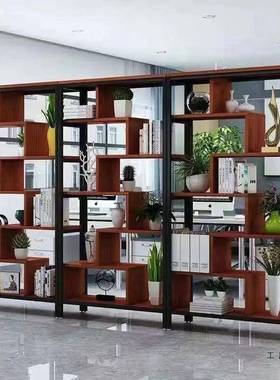 简办书公室隔断约置物37267架架落地艺客厅玄关装饰屏风展示架铁