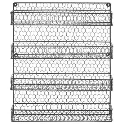 四料层铁线壁挂ZZS调架调味式罐整理架收用纳架简洁时尚耐方便清