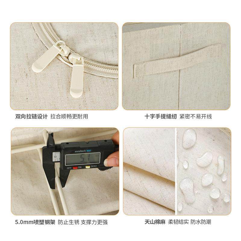 山棉麻收纳箱家收纳纳天华达呢收纳筐爆款天竺棉CQO天鹅绒收盒居