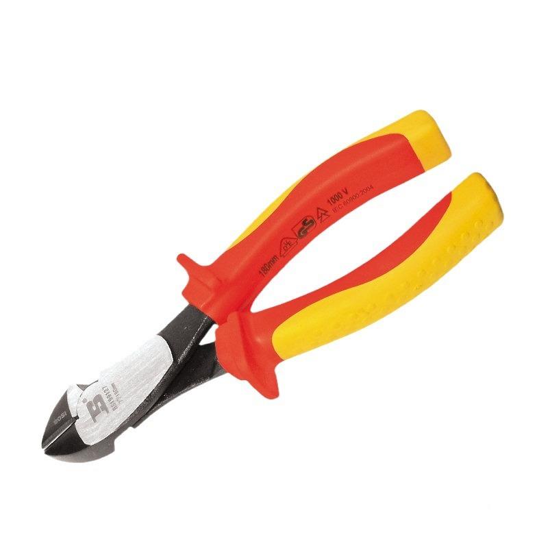 HFV工具7S寸铬钒钢VDE绝缘耐大头压嘴钳斜口钳斜B199127