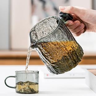 皮玻璃泡茶水壶家用办公耐壶树高温木树皮泡茶把茶分离单功夫沏茶