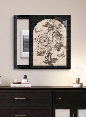 中古风电表装饰画2024新款弱箱电箱强开关盒遮挡SQ1110配挂画竖款