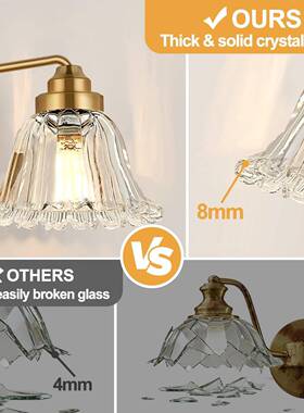 灯跨境亚马新款农舍浴室具卧室黑色梳妆台灯镜h前灯Vanity逊L1102