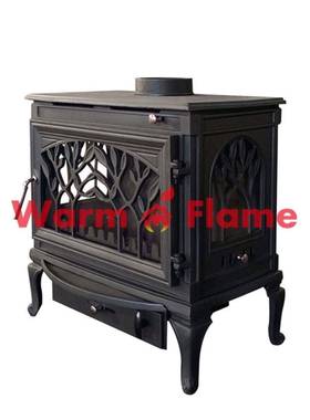 三面观火墅燃雕花真火铸铁壁炉木取暖61012炉欧式别客厅自采暖建