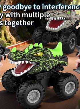 境新品22712Q225真恐龙攀爬越跨野车抗男撞耐摔电动遥控车孩仿玩