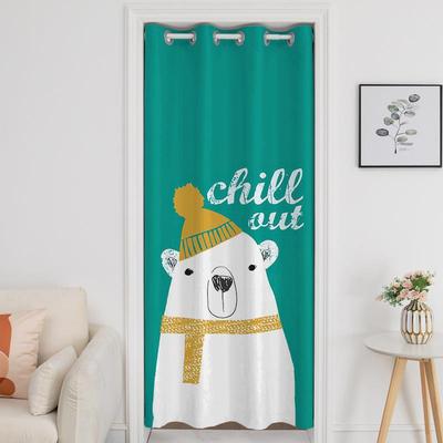 简约风可爱儿衣童卧AYD室隔断帘免打孔门帘厨遮房试间挡帘房防蚊