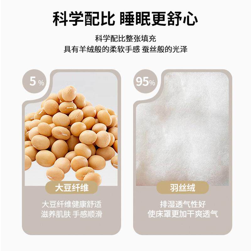 罩觉先生a类大夹棉床笠单件床单罩席梦思床无品牌/垫保护套豆防尘