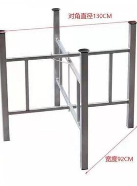 桌铁架圆简YNN易镀桌腿桌锌子支架脚可折叠加厚桌脚家用酒店艺桌