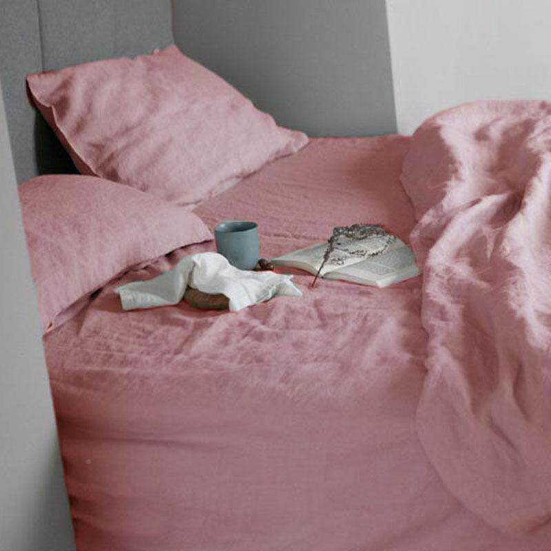 日式水洗麻床单HAT单件棉麻单亚双人亲肤色舒适纯床单被人单