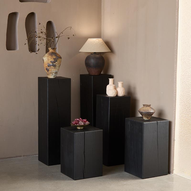 台民宿摆件座木桩座展示雕花底架酒店WDZ沙发边角几实木根墩子树