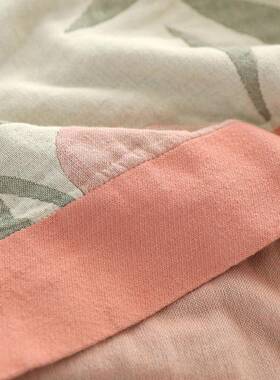 跨境厂家成人双毛巾被单人人纯棉全纱布棉被子睡毯子NVO午盖被