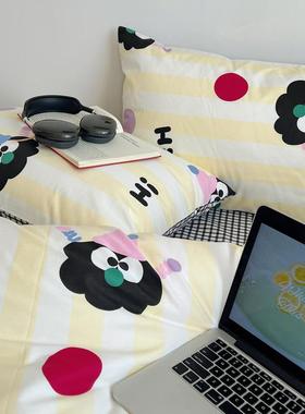 全棉通17JSV2卡印花三件套四纯棉萌趣被套床单男女孩儿童床上用品