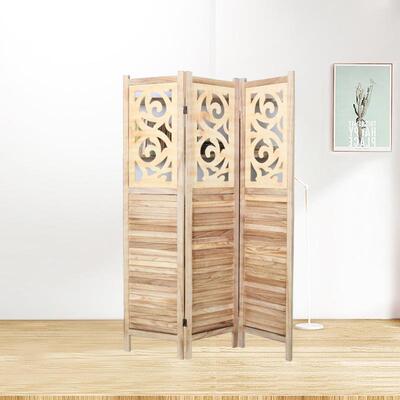 现代简约实客厅木装饰隔断风小型卧户室玄关镂空屏风86544屏隔断