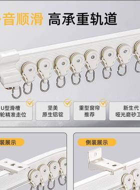 2双面灰色棉麻全光窗帘25新款顶装轨道10013059遮一整套卧室小窗0