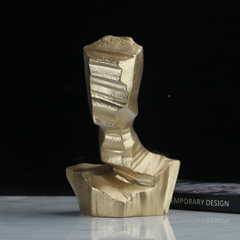 SJM代简约树脂抽象半身物摆件房客厅现样板间米兰时书尚软装人饰