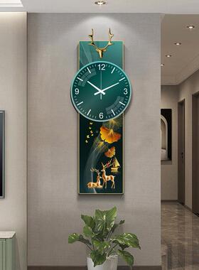 创20ADC0424新款意钟表挂钟厅客玄关轻奢现代简约饰家用挂墙装静