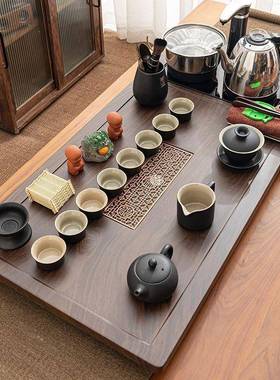 实木盘整套茶海四合烧一茶具套组装茶DD101925家用炉合功夫全自动