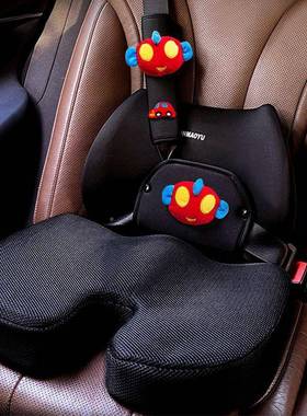 汽儿童13845座椅不勒脖爱卡简易座垫车儿童护盾可安通全带固定调