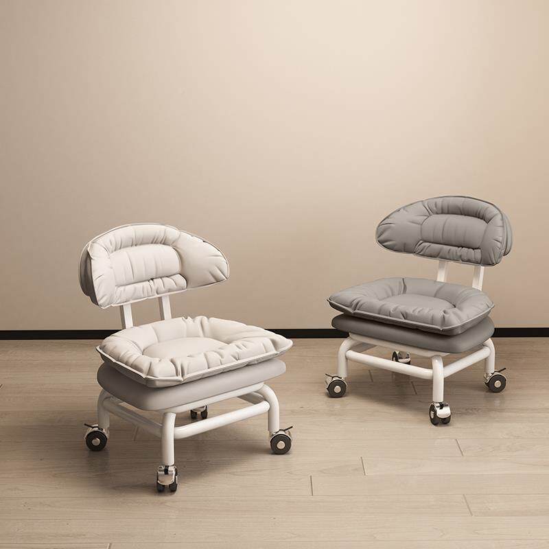 2轮I无品牌/小凳子家用滑矮背凳茶几沙发靠小椅子儿童轮学步带轮