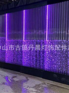 水件幕墙水幕屏风餐厅流水瀑力墙布亚克屏风流水生83758财摆发光
