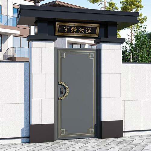 母铝合金户外庭院院大门子栅无品牌/栏花园别金墅门铝合铁艺单双