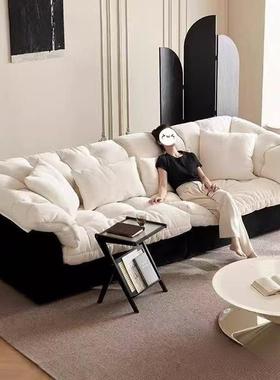 复古布艺沙客厅新款双人直排小户型室卧65856出租房懒人现发简沙