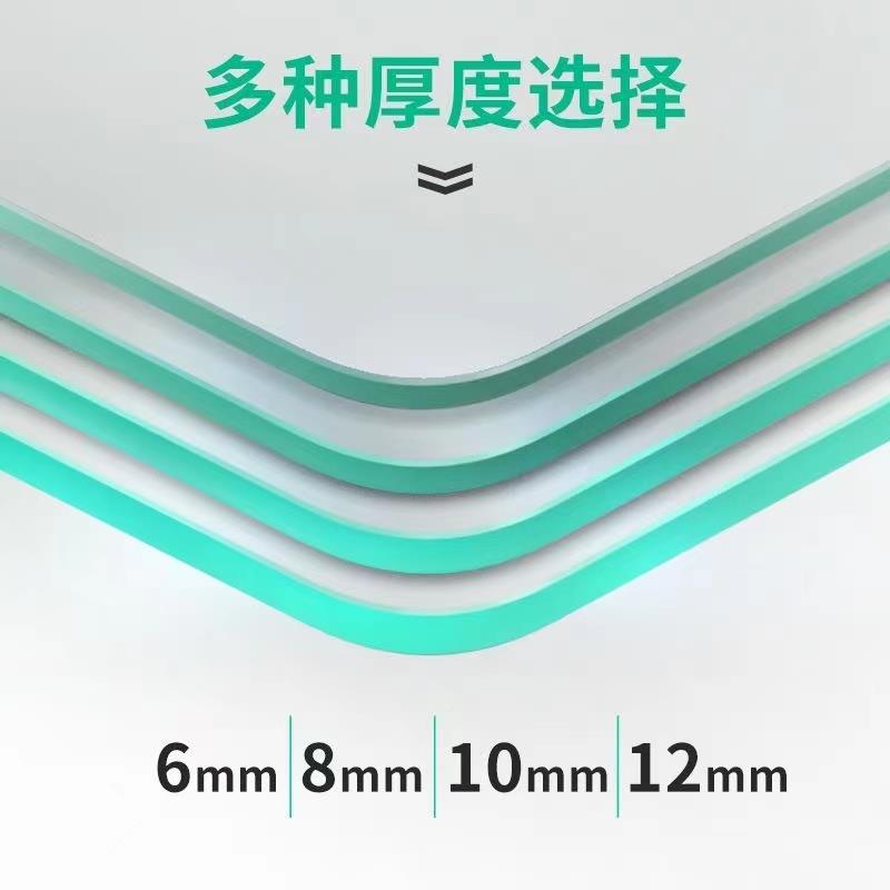 钢化玻FJX璃桌面餐桌茶几玻桌璃面定制视电柜面台耐高温垫长方形