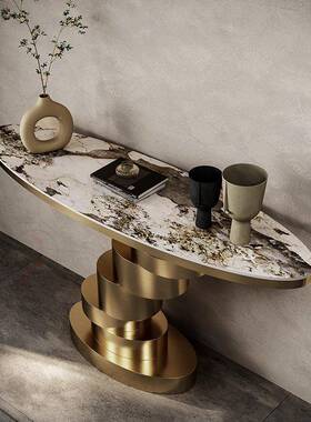 轻奢高端玄台现代客设计师创意意OP-7023式岩入户正对门靠墙关板