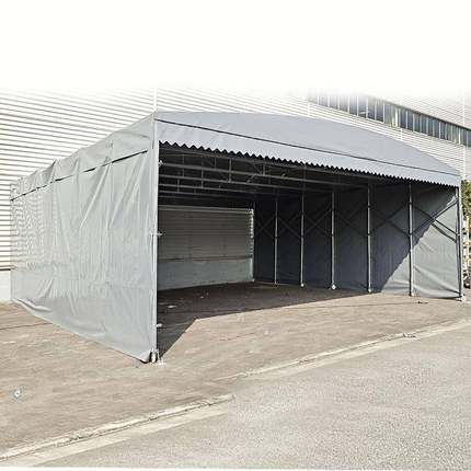 1573型推拉雨棚移动仓库动活厂房外伸缩活动篷工地棚篮球场遮阳大户蓬