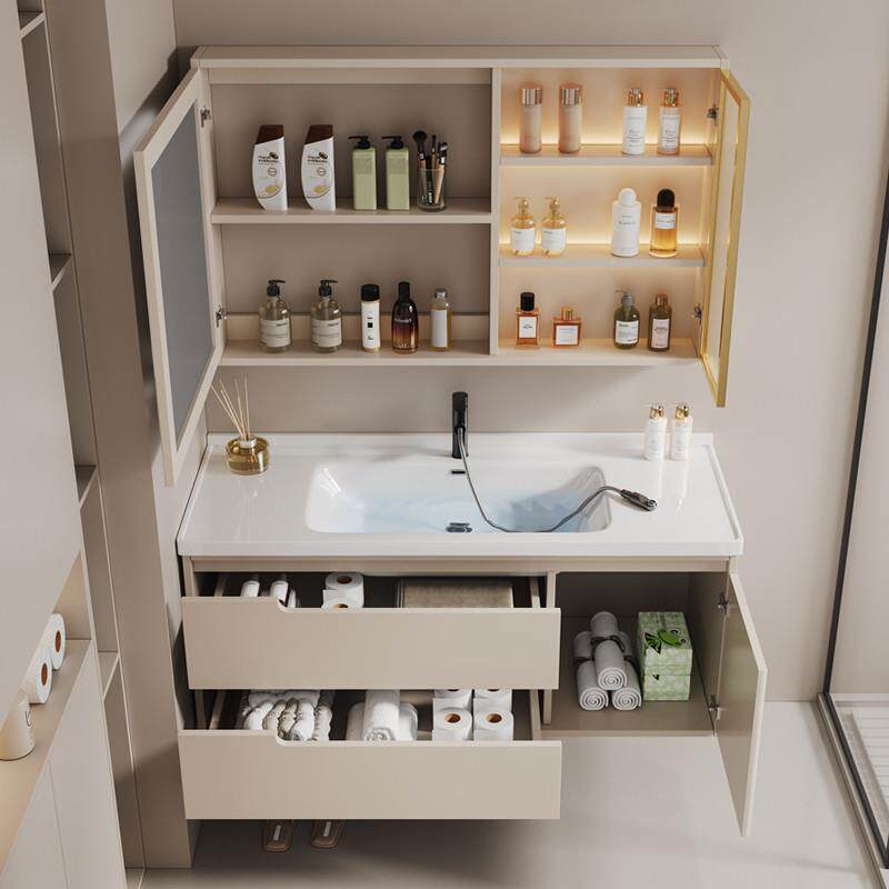 洗手奢现代盆组合浴室柜卫生THF间简约一智能洗漱6柜轻台6浴室脸